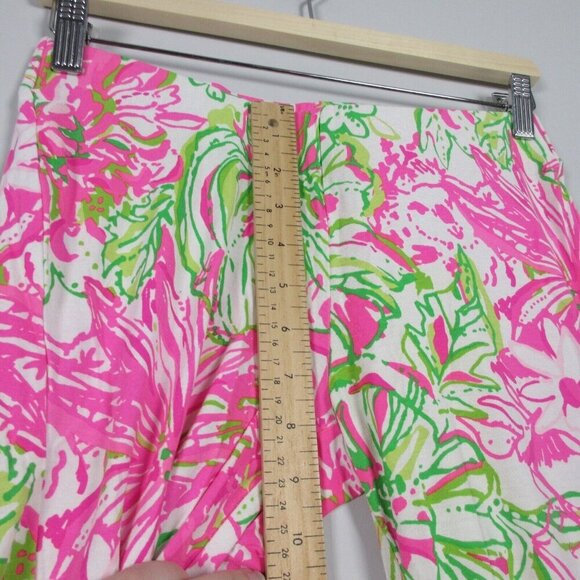 Lilly Pulitzer Georgia May Palazzo Pants Women Pink Floral Summer Pull On XS 254 - Picture 7 of 11